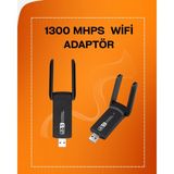 Nilavia Tak-Çalıştır Özellikli Çift Bant Wifi Adaptör – 1200 Mbps - AL002A-61Y3O1