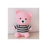 nildamigurumi Amigurumi Örgü Oyuncak Ayı Açık Pembe 1350101