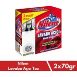 Nilem Lavabo Açıcı Toz Tıkanıklıkları Hızla Açan Etkili Formül 2x70 gr Güvenli Kullanım