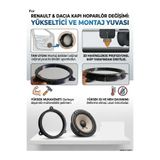 nilestrem Renault Dacia 16cm Kapı Hoparlör kasnak halkası 3lü montaj kulakçık