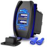 Nilight Çift USB Şarj Cihazı 4.2A Basmalı Anahtar Stili USB Şarj Cihazı 12V/24V Hızlı Şarj Soketi Su Geçirmez Hızlı Şarj Aleti Arabalar Tekneler Kamyonlar Karavanlar için, 2 Yıl Garanti