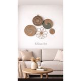 NİLİZM ART Bohem Duvar Dekorasyon Ürünü Su Yeşili 5 Parça. (YAPIŞTIRMA DEĞİLDİR MAKİNE DİKİMİDİR)