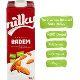 Nilky Badem Sütü 1 lt Glütensiz Laktosuz Vegan Türkiye Menşeli Doğal Bitkisel İçecek