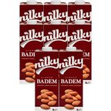Nilky Badem Sütü 8x1 lt Glütensiz Vegan Laktosuz Bitkisel Bazlı Ürün Türkiye Menşeli