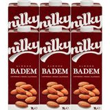 Nilky Badem Sütü Glütensiz Vegan Alternatif 6x1 lt Laktosuz ve Bitkisel İçerik