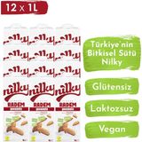 Nilky Badem Sütü Şekersiz Glütensiz Bitkisel Bazlı Laktosuz Vegan 12x1 lt