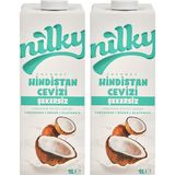 Nilky Nilky şekersiz Hindistan Cevizi Sütü Glütensiz Bitkisel Bazlı Laktosuz Vegan 2x1 Lt