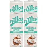 Nilky Nilky şekersiz Hindistan Cevizi Sütü Glütensiz Bitkisel Bazlı Laktosuz VEGAN4X1 Lt