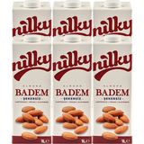 Nilky Şekersiz Badem Sütü 6x1 lt Glütensiz Laktosuz Vegan Bitkisel Bazlı Ürün