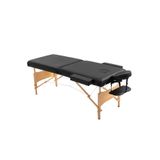 NillFlex MASAJ MASASI AHŞAP ÇANTA TİPİ İKİ BÖLMELİ SİYAH