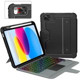 Nillkin iPad A16 11./iPad için 10. Nesil Klavyeli Kılıf 10.9 İnç, Slayt Kamera Kapağı, iPad 10. Nesil için 7 Renkli Arkadan Aydınlatmalı Çıkarılabilir Stand Klavye, Çoklu Dokunmatik İzleme Dörtgeni