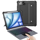Nillkin iPad Air 11" (M2, 2024) Kılıf Çıkarılabilir Klavye, iPad Pro 11 (1./2./3. Nesil) ve Air 5./4. Nesil Sağlam Klavye Kılıfı, 7 Renkli Arkadan Aydınlatmalı, İzleme Dörtgeni, Portre/Manzara Modları