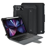 Nillkin Klavyeli iPad kılıfı, Apple iPad 9./8./7. nesil 10,2 inç, trackpad ve akıllı konnektör iPad 10.2 2019/2020/2021 için, kablosuz QWERTY düzeni, siyah