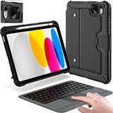 Nillkin Koruyucu iPad A16 11. 10. Nesil Klavye, Portre/Manzara Modlu, Çoklu Dokunmatik İzleme Paletli Çıkarılabilir Klavye, Kamera Kapağı ve Kalem Tutacağı iPad 11. 2025/10. 2022 10.9 inç için