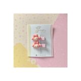Nills Baby & Kids Kız Bebek Figürlü Pens Toka 2’li Set – Günlük Kullanım - Pembe