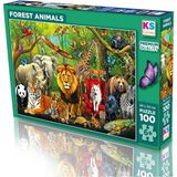 Nilly Toys 31504 Forest Anımals 100 Parça Puzzle - Renkli