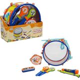 Nilly Toys 4254 Sun-Rst-Ech-Müzik Set Davul 2marakas Tef Flüt Mikrofon 2baget Mızıka - Renkli