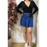 Nilmay mayo Mavi Spor Şort Etek Yüksek Bel Sporcu Ve Deniz Şortu