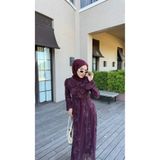 NİLNUR MODA Yeni Sezon Kadın Nilsu Desenli Baskılı Tül Şifon Tasarım Elbise