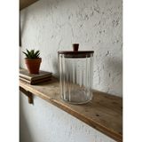 Nilo Akasya Büyük Boy Kapaklı Vakumlu Cam Kavanoz 2260ML (14X21 Cm) - Kahverengi - 2260 ml