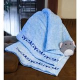 Niloşum Özgüner Oyuncak Baskılı Tek Kişilik Wellsoft , Peluş Tv Battaniyesi 110X150 cm - 110 x 150 cm - Mavi