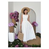Nils Boutique Butter-Vanilya Sarısı - Pembe Korse Detaylı Midi Elbise