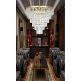 Nilsa 50 Lik Sarı Kristal Taşlı Lüks Avize - Yatak Odası - Salon - Mutfak - Hol Sarı