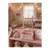 Nilsa Kişiye Özel Yenidoğan Kız Bebek Hediye Sepeti Pembe Boyalı Kasa 3D Bebek Yıldız / Teyze Sepeti / Hala Sepeti / Kırk Uçurma / 40 Uçurma / Babyshower