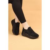 Nilsa Shoes Kadın Taş Detaylı Ortopedik Tabanlı Yürüyüş Ayakkabısı Sneakers LDR20250550101