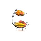 Nilşah Siyah Renk 2 Katlı Meyvelik 43 Cm