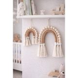 Nilsu Tasarım El Yapımı Gökkuşağı Duvar Süsü – Makrome Bebek Odası Dekoru (2’li Set)