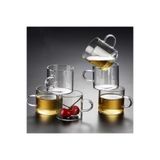NimaWare 6’lı Borosilikat Mini Cam Kahve ve Çay Kupası Seti 120 ml – Isıya Dayanıklı Şeffaf Espresso Fincanı