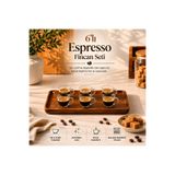 NimaWare 6’lı Kulplu Şeffaf Cam Espresso Fincanı Seti 90 ml – Isıya Dayanıklı Modern Kahve Sunum Bardağı