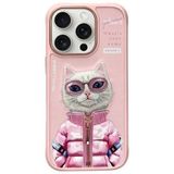 Nimmy iPhone 16 Pro Max Uyumlu 3D Gözlük Fermuar Beauty Kedi Nakış İşlemeli Kabartmalı Cool Cute Kılıf