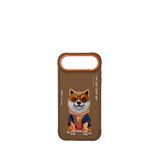 Nimmy Iphone 17 Air Uyumlu Gerçek Nakış İşlemeli Zincir Ve Gözlük Detaylı Shiba Inu Köpek Desenli Telefon Kılıfı
