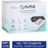 Nimo Kol Tipi Dijital Tansiyon Aleti DBP-1318 Üst Koldan Ölçüm Türkiye Menşeli