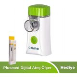 Nimo Mesh Nebulizatör Taşınabilir Solunum Cihazı + Plusmed Ateş Ölçer Hediye
