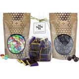 Nin Chocolate 3'lü Bayram Paketi Napoliten Çikolata 1000 gr -FINDIK Draje 100 gr Bonibon Draje 100 gr