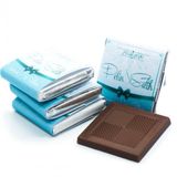 Nin Chocolate Dökme Mavi Kurdela Baskılı Söz Ve Nişan Çikolatası (80 adet)