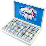 Nin Chocolate Erkek Bebek Çikolatası 94 Adet Madlen Çikolata Mavi Balon - 1 Adet