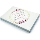 Nin Chocolate Isme Özel Söz Nişan Çikolatası 162 Adet Napoliten Pembe Çiçekler - 1 Adet