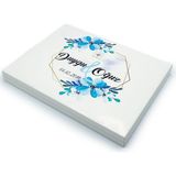 Nin Chocolate Isme Özel Söz Nişan Çikolatası 72 Adet Madlen Mavi Çiçekli - 1 Adet