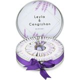 Nin Chocolate Metal Kutu Söz Nişan Çikolatası Beyaz Leylak( (80 Adet Napoliten Çikolata) - 1 Adet