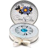 Nin Chocolate Nin Söz ve Nişan Çikolatası Metal Yuvarlak Kutu Çiçek Baskılı (80 Adet Napoliten Çikolata) - 1 Adet