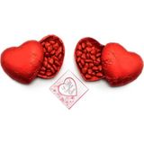Nin Chocolate Sevgililer Günü Kırmızı Yaldızlı Kalp Çikolata - 1 Adet