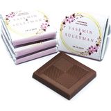 Nin Chocolate Söz ve Nişan Çikolatası Dökme Pembe Çiçek Baskılı 80 Adet Napoliten Çikolata