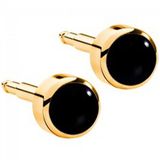 Nina Kulak Delme Küpesi Gold Black Onyx 12'li