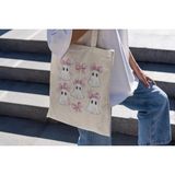 Ninastore Coquette Sevimli Hayaletler Tote Çantası - Sevimli Tote Çanta, Coquette Tote Çantası, Cadılar Bayramı Tote Çantası - Renkli
