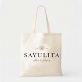 Ninastore Düğün Tote Çantası, Kanvas Pamuklu, Sayulita Plaj Stili (Kişiselleştirilebilir) - Renkli