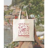 Ninastore Italyan Düğün Çantası, Pizza Doodle Tasarımı (Gelin Duşu Hediyesi) - Renkli